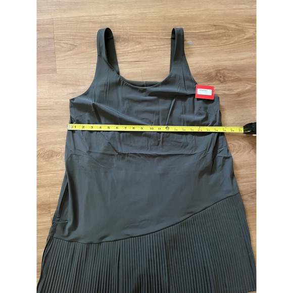 Spanx Get Moving Yes Pleats Sleeveless Athletic Dress‎ Size XL Pine Stone NWT - Picture 7 of 7